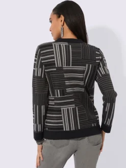 Veste en tricot jacquard avec viscose (ecovero)
