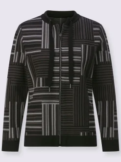 Veste en tricot jacquard avec viscose (ecovero)
