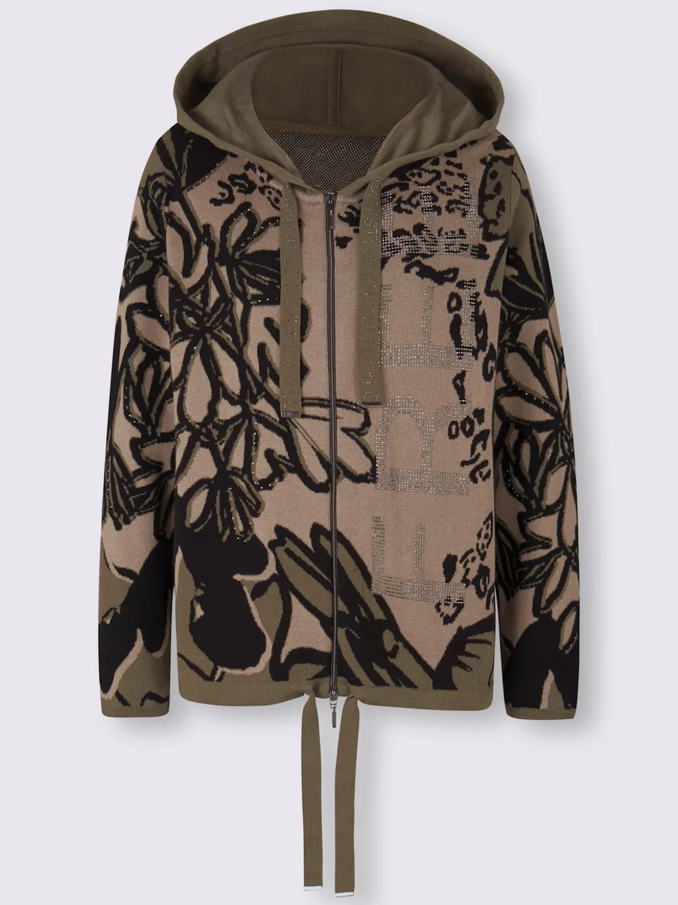 Veste en tricot jacquard joli jacquard à l'aspect animal