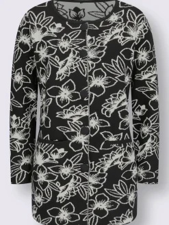 Veste en tricot jacquard 50% laine vierge