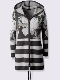 Veste en tricot jacquard mélange de viscose doux