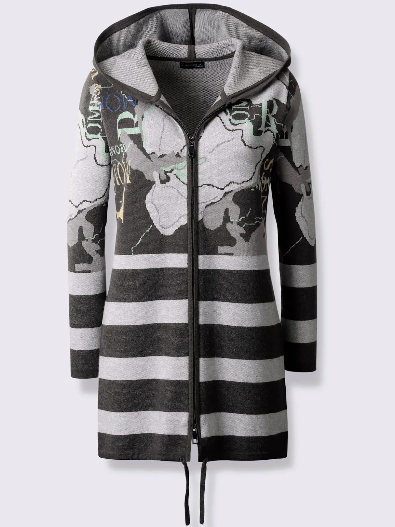 Veste en tricot jacquard mélange de viscose doux