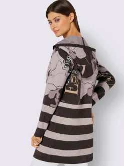 Veste en tricot jacquard mélange de viscose doux