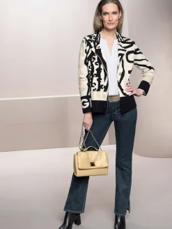 Veste en tricot jacquard superbe motif jacquard