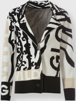 Veste en tricot jacquard superbe motif jacquard