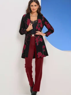 Veste en tricot jacquard 50% viscose (ecovero)