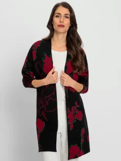 Veste en tricot jacquard 50% viscose (ecovero)