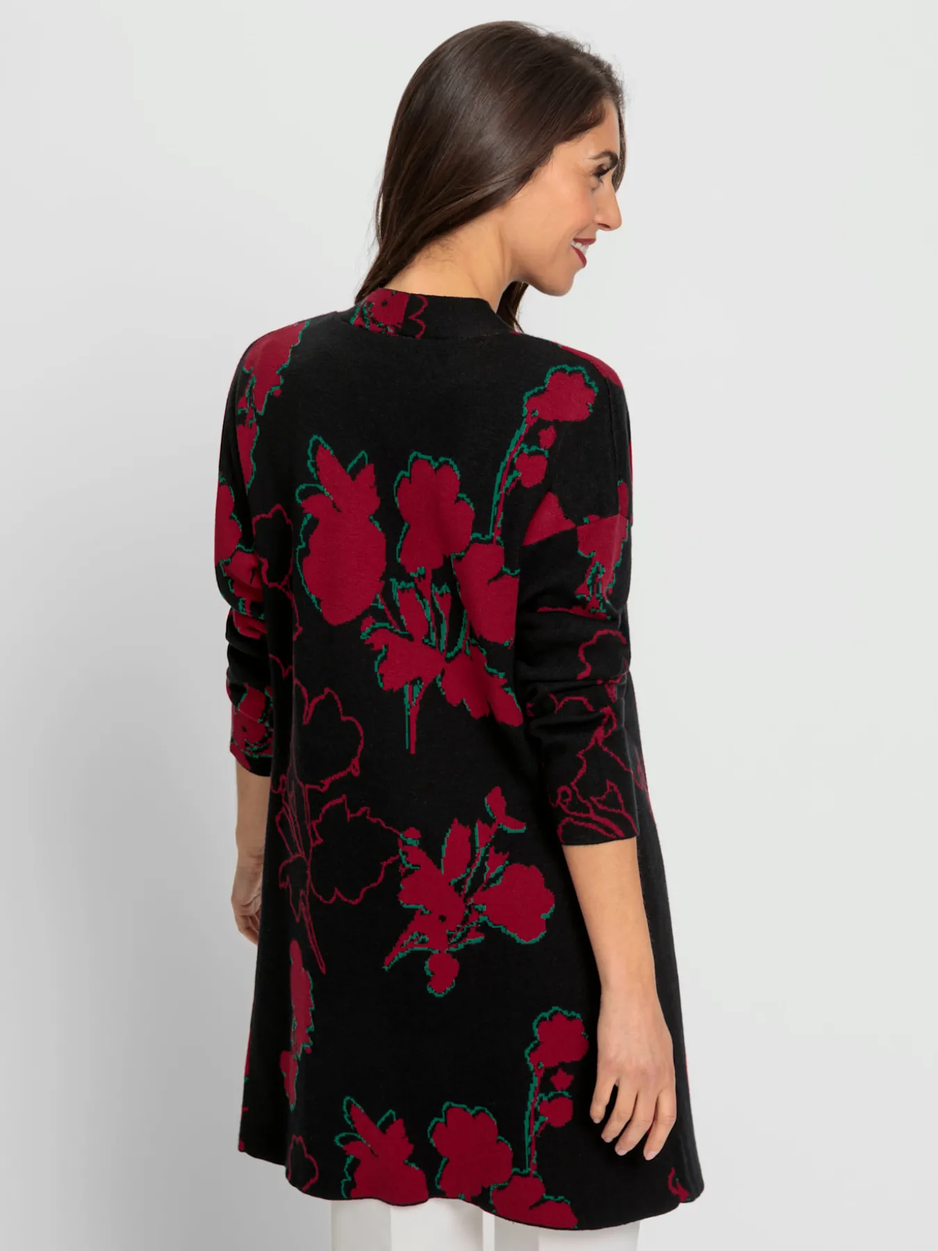 Veste en tricot jacquard 50% viscose (ecovero)