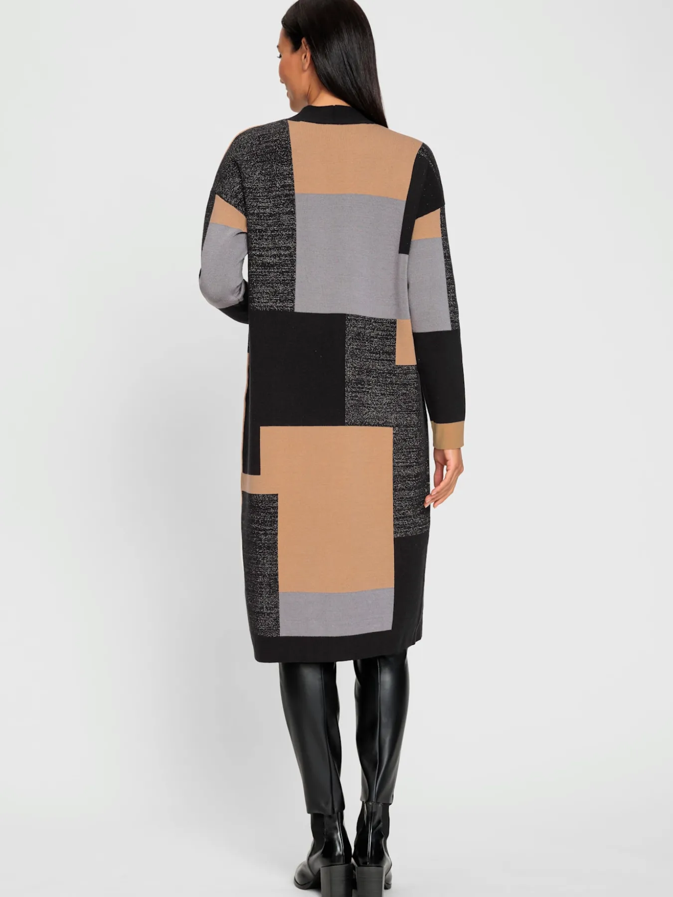 Veste en tricot jacquard motif graphique