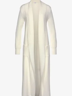 Veste en tricot long manteau en tricot en mélange de viscose