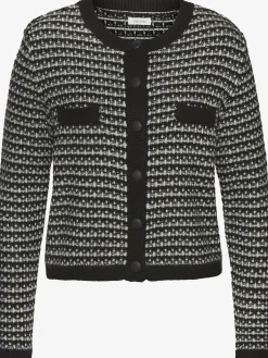 Veste en tricot motif à carreaux tendance