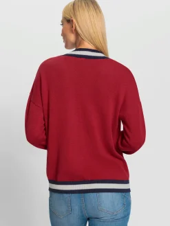 Veste en tricot motif color block tendance
