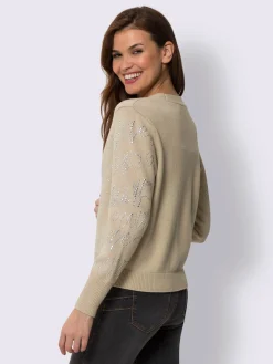 Veste en tricot petites pierres fantaisie tendance