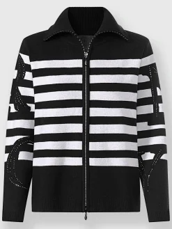 Veste en tricot pierres brillantes fantaisie