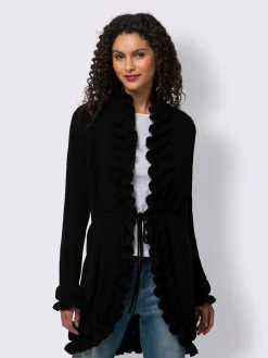 Veste en tricot superbe mélange de motifs tricotés