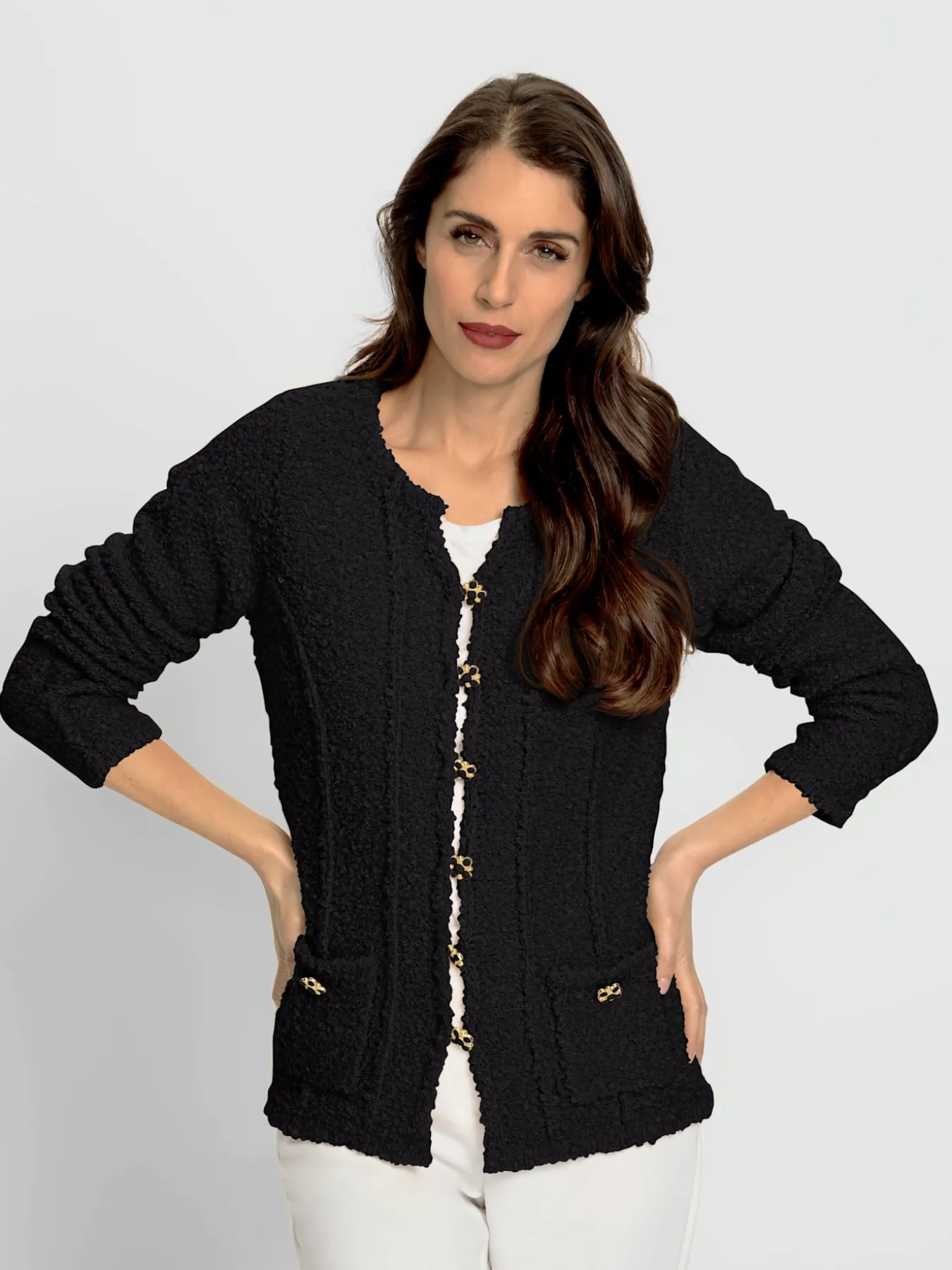 Veste en tricot tricot bouclé