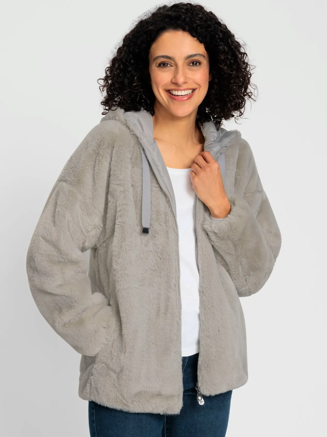 Veste imitation fourrure allure tendance