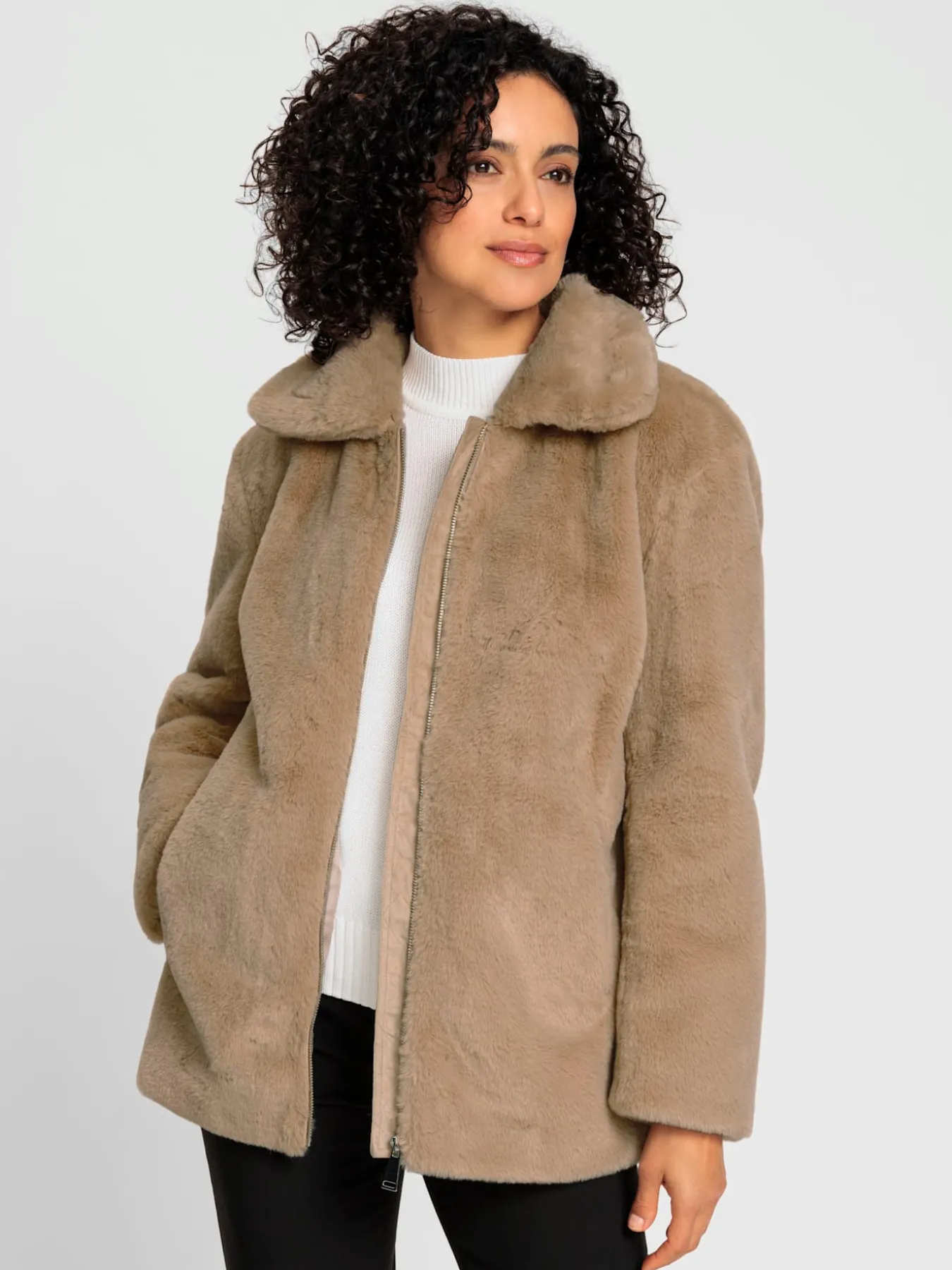 Veste imitation fourrure polyester recyclé