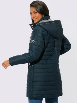Veste longue capuche amovible grâce à une glissière