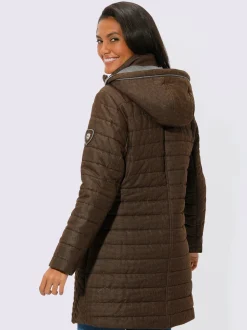 Veste longue capuche amovible grâce à une glissière