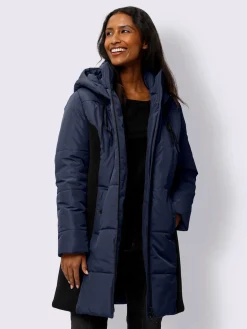 Veste longue empiècements latéraux affinants