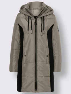 Veste longue empiècements latéraux affinants