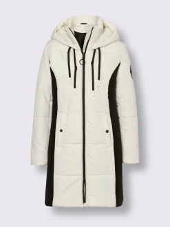 Veste longue empiècements latéraux affinants