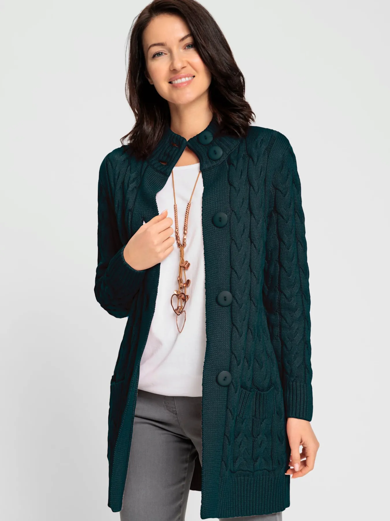 Veste longue en tricot 50% coton
