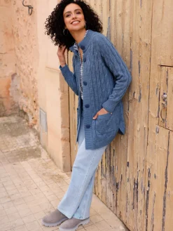 Veste longue en tricot 60% coton