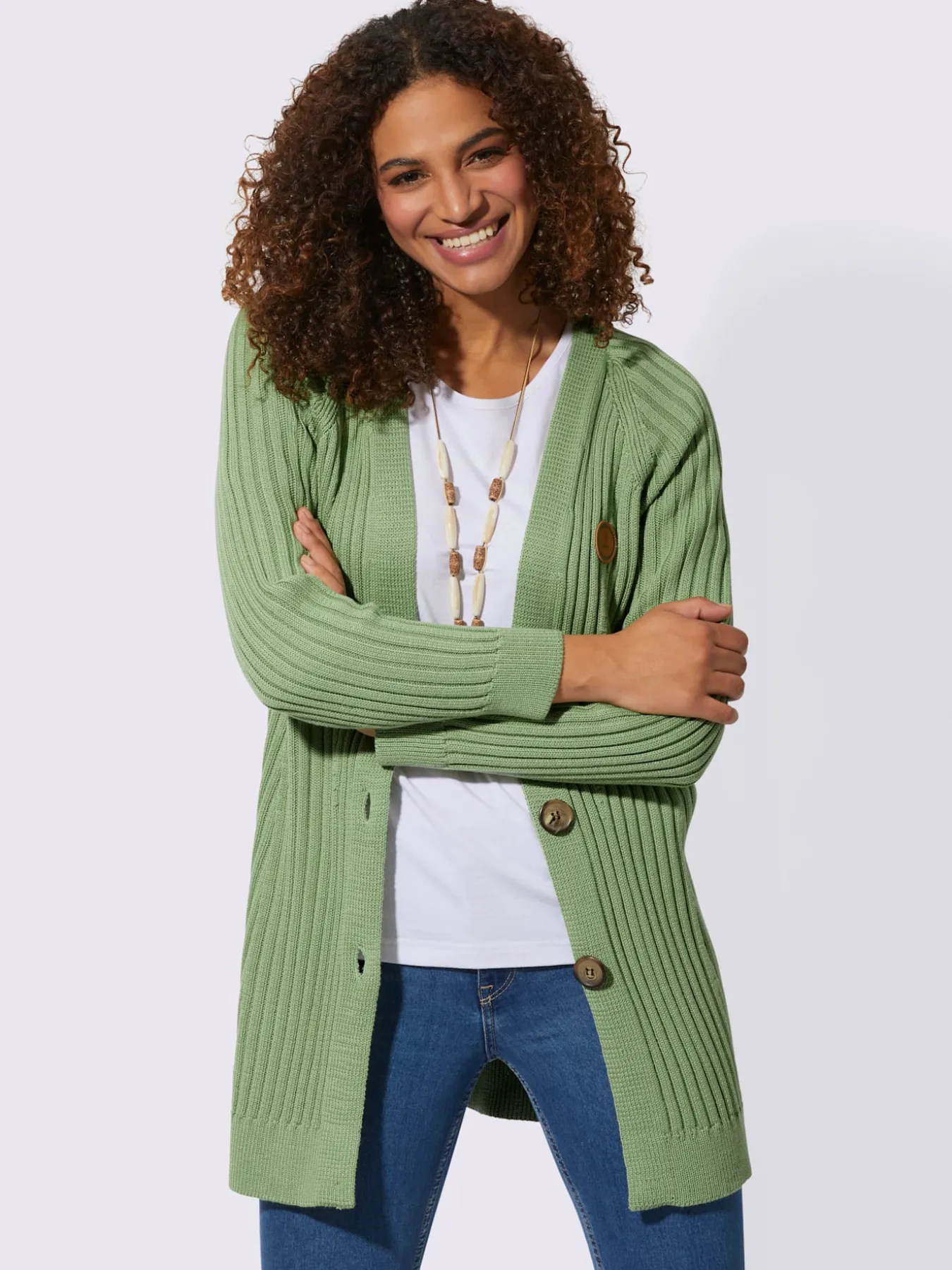 Veste longue en tricot 50% coton