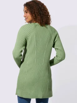 Veste longue en tricot 50% coton