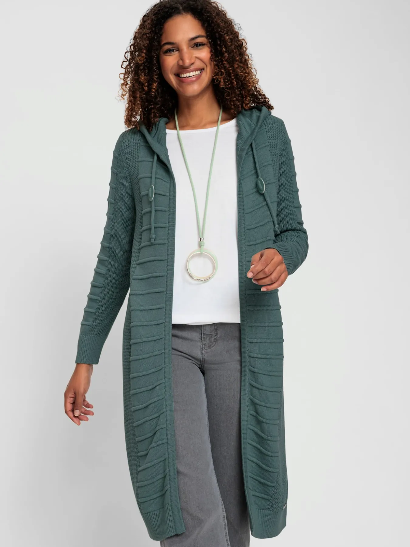 Veste longue en tricot 50% coton