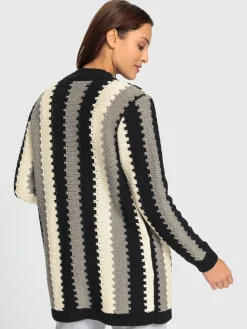 Veste longue en tricot 100% coton