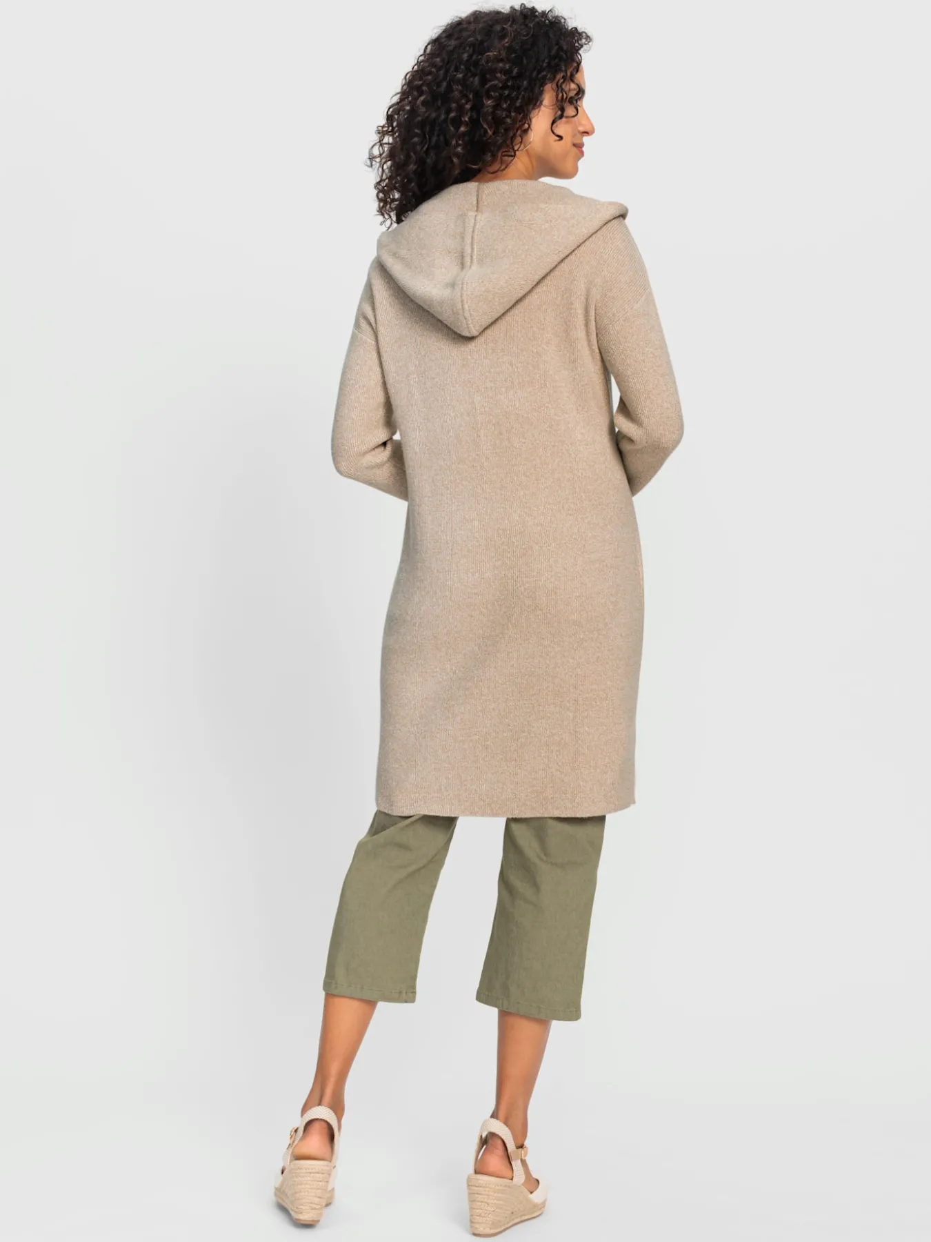 Veste longue en tricot 50% viscose (ecovero)
