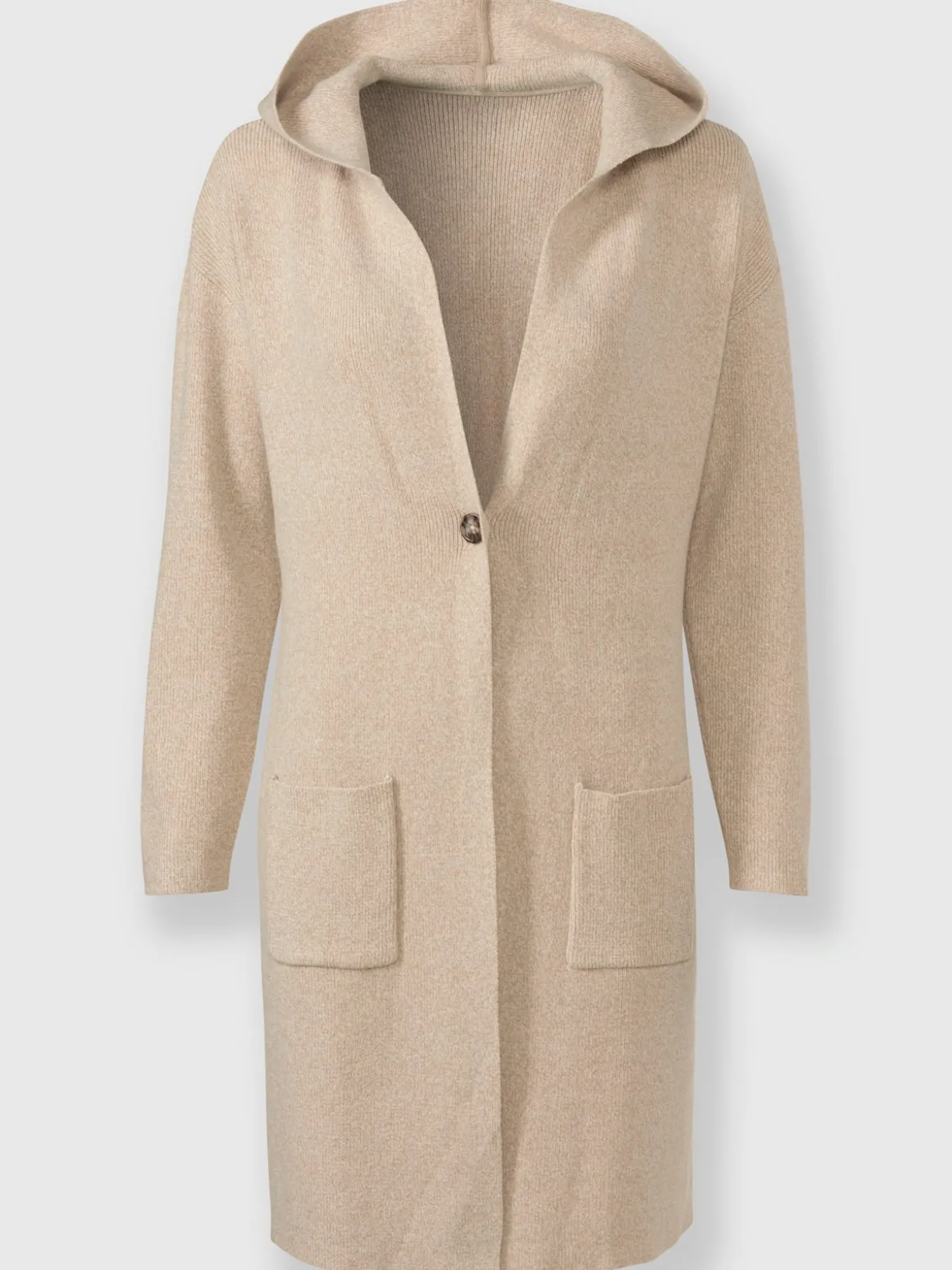 Veste longue en tricot 50% viscose (ecovero)