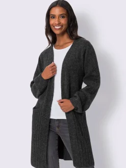 Veste longue en tricot coupe longue tendance