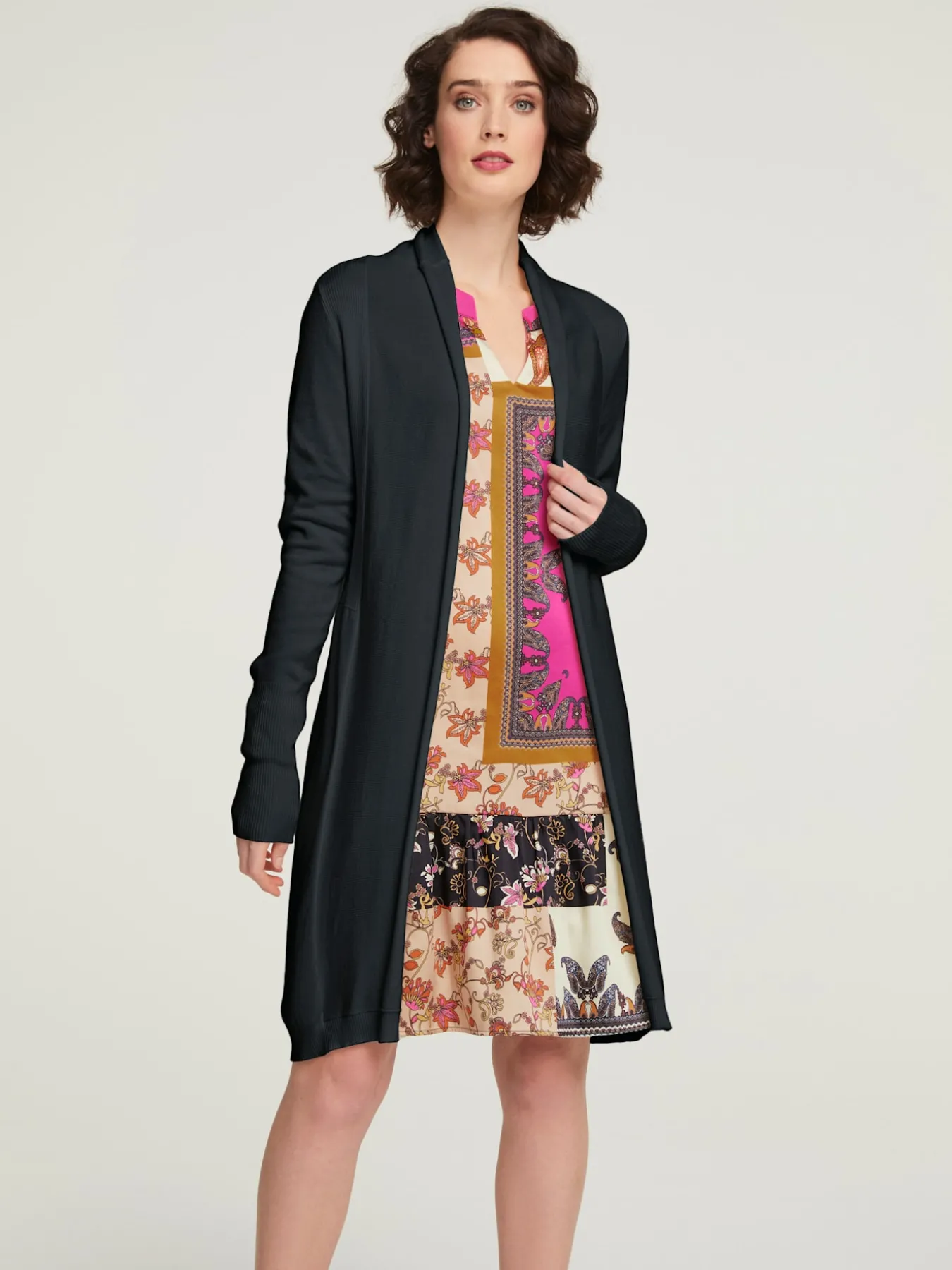 Veste longue en tricot look décontracté tendance