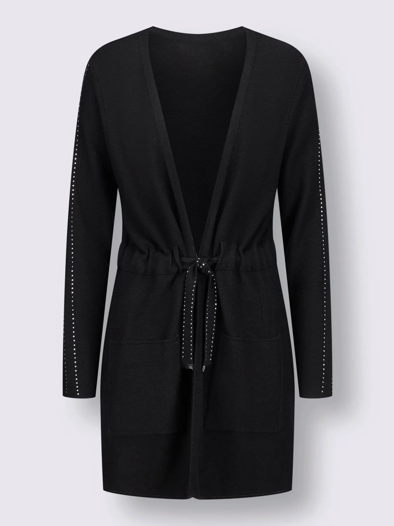 Veste longue en tricot mélange de lyocell et de viscose de qualité