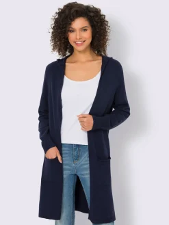 Veste longue en tricot style cardigan