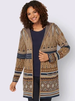 Veste longue en tricot toucher doux