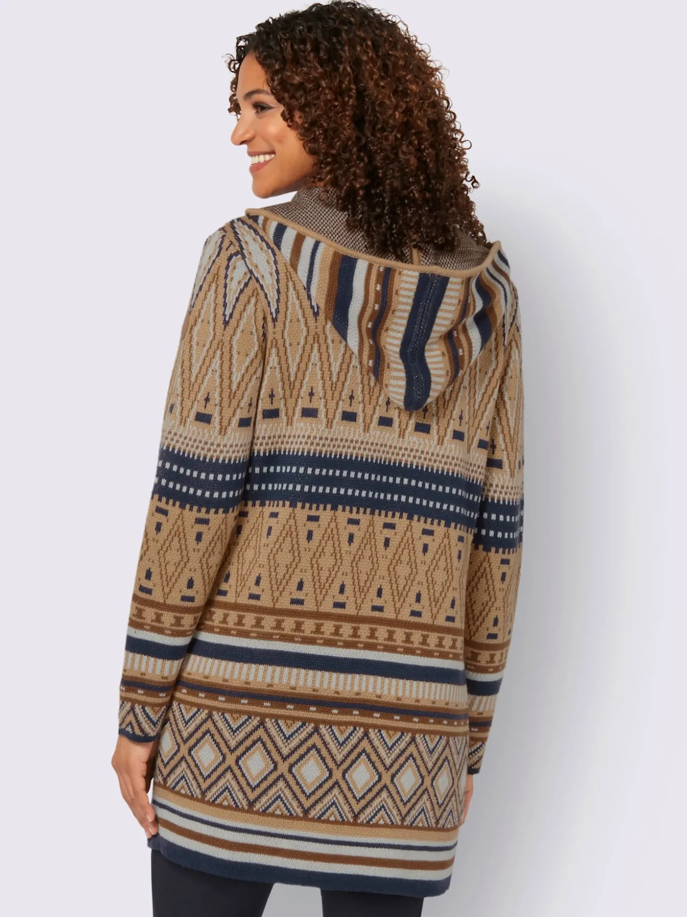 Veste longue en tricot toucher doux