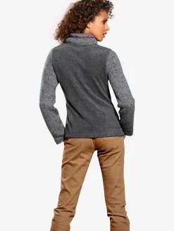 Veste polaire mélange polaire et tricot