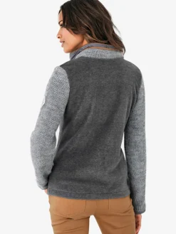 Veste polaire mélange polaire et tricot