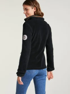 Veste polaire mélange polaire et tricot