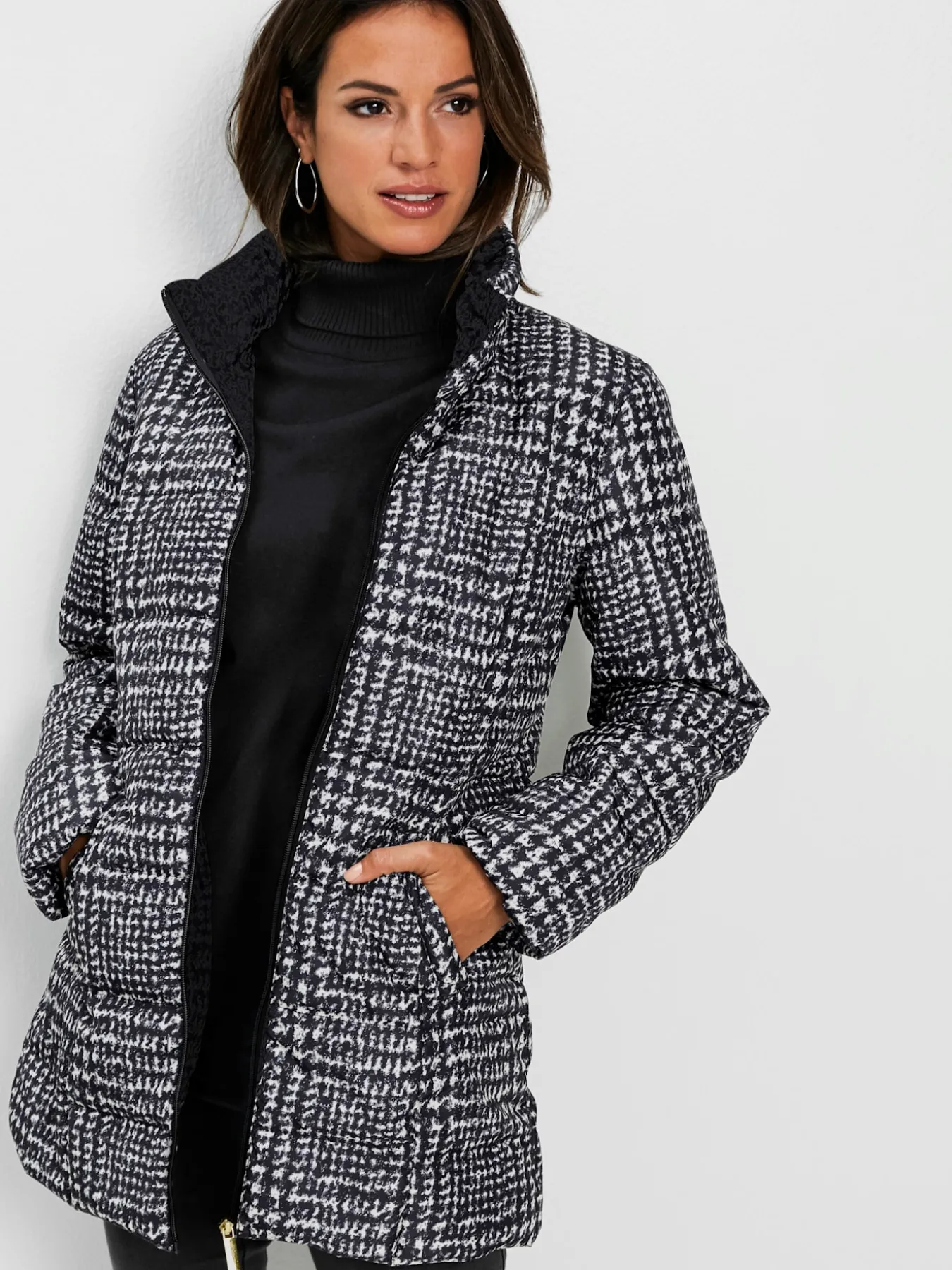Veste réversible col montant chaud