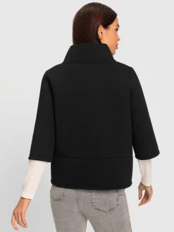 Veste sweat imitation néoprène