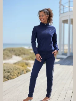 Veste sweat veste à col montant et rayures