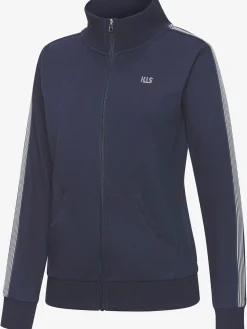 Veste sweat veste à col montant et rayures