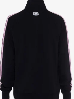 Veste sweat veste à col montant et rayures