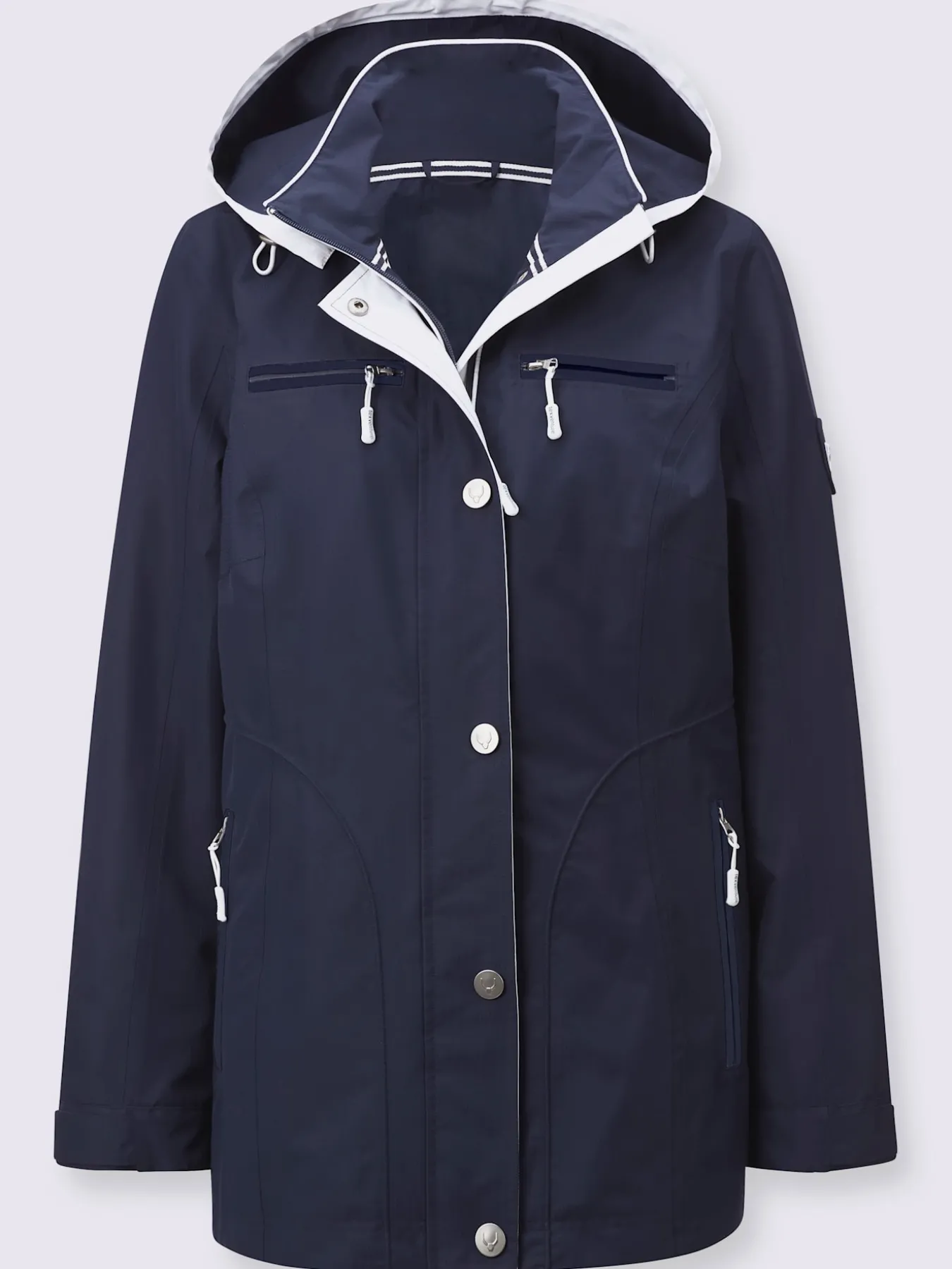 Veste technique capuche amovible grâce à une glissière